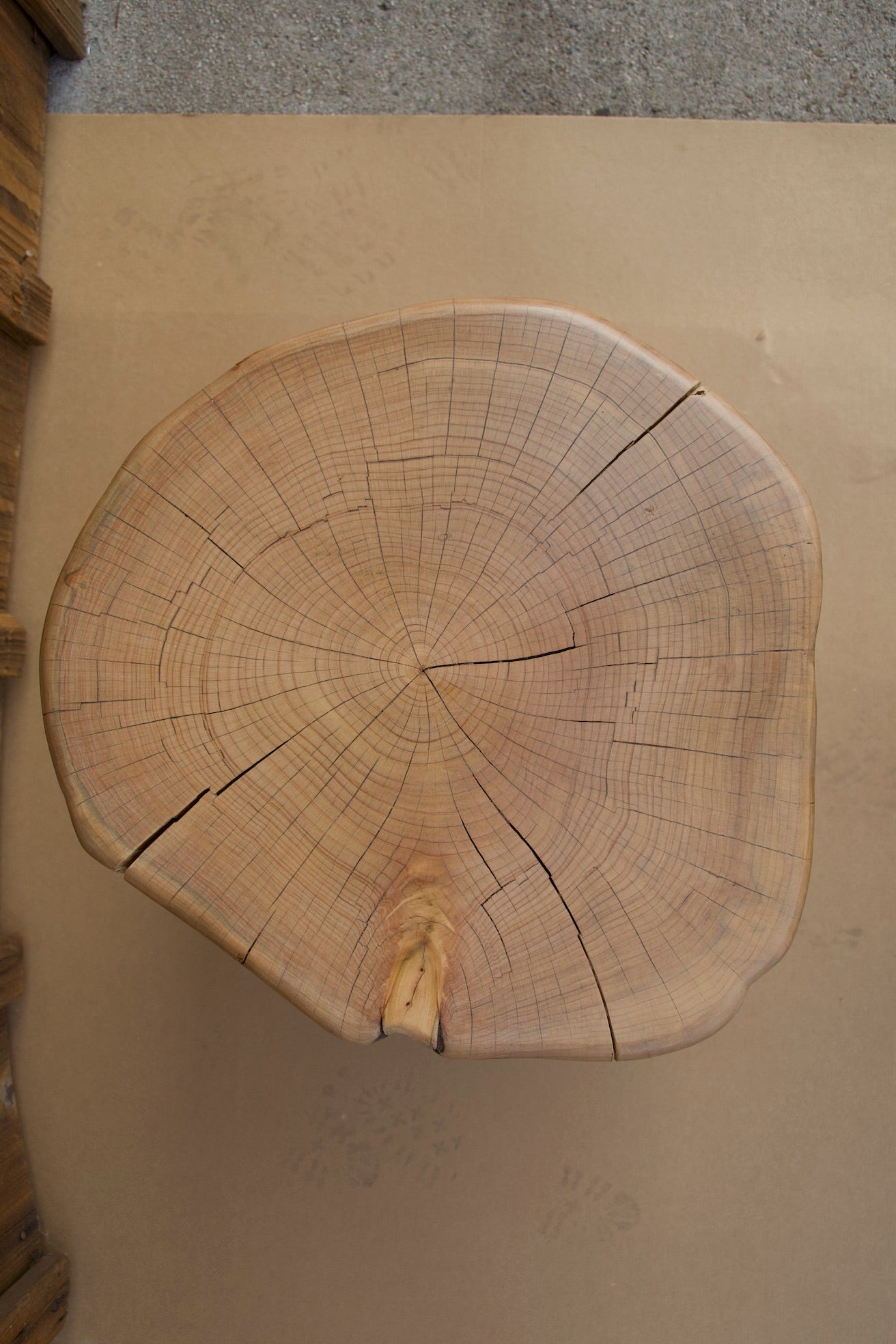 Monterey Cypress Wood Stool #143140