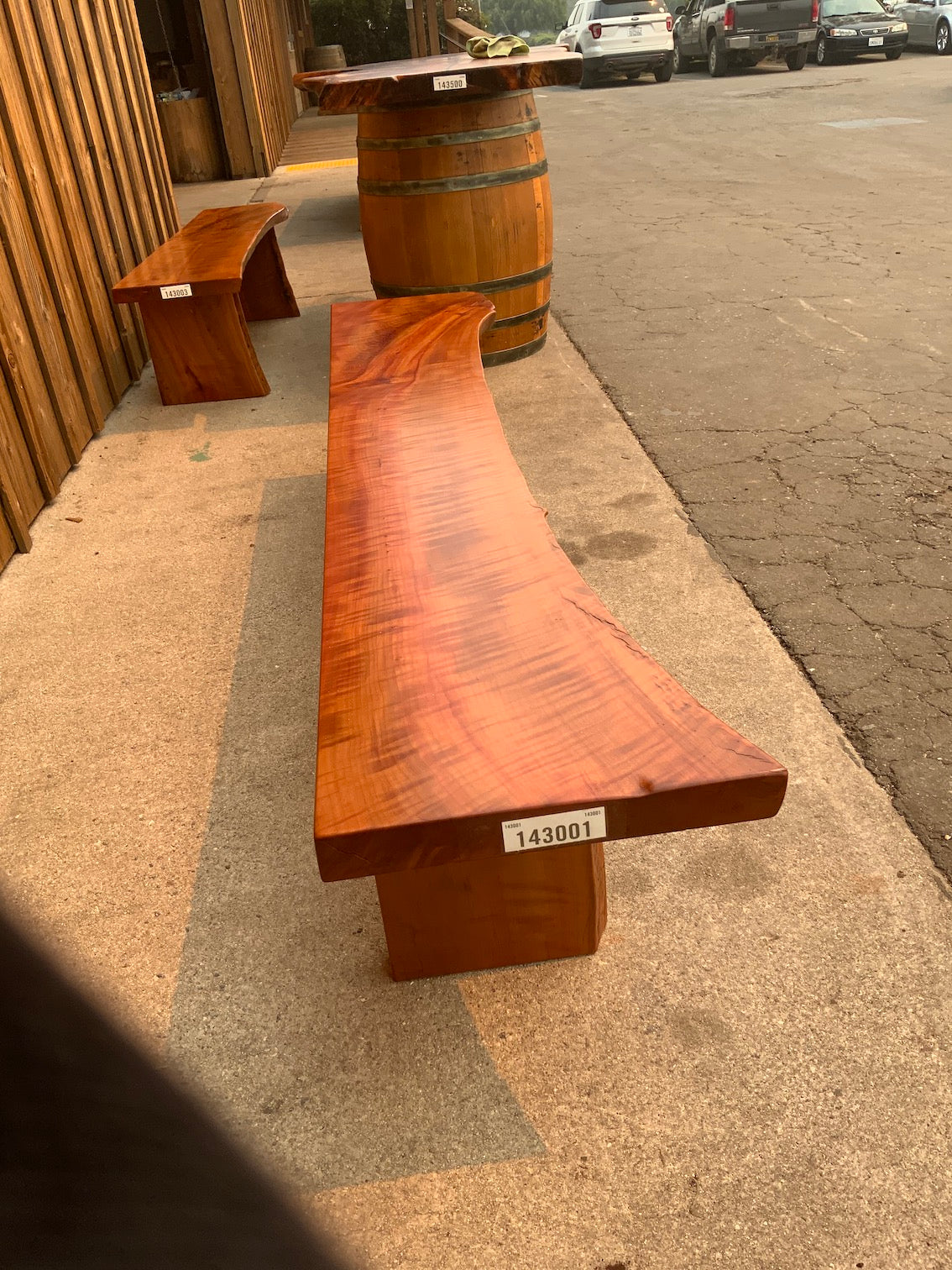Curly Grain Madrone Bench #143001